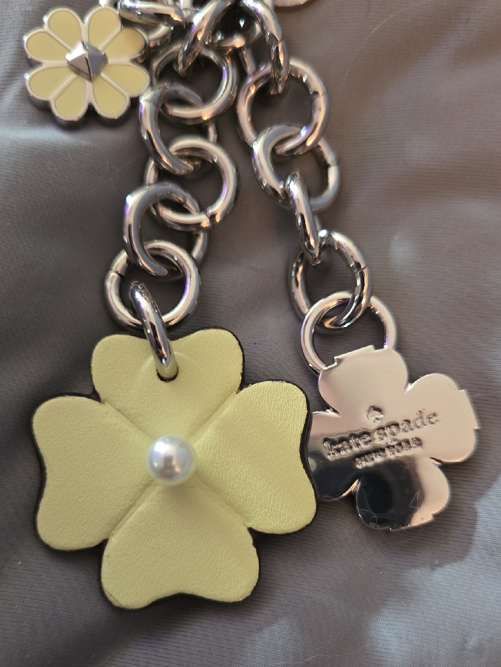 kate spade Yellow Floral Key & Card Holder Charm - Picture 3 of 5